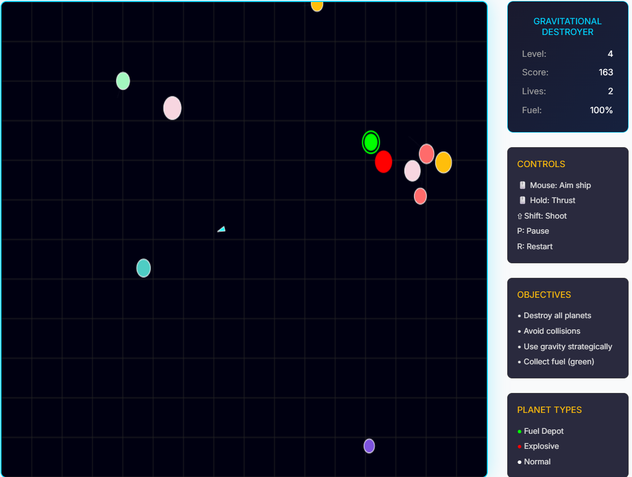 Preview of Gravitational Destroyer physics game
