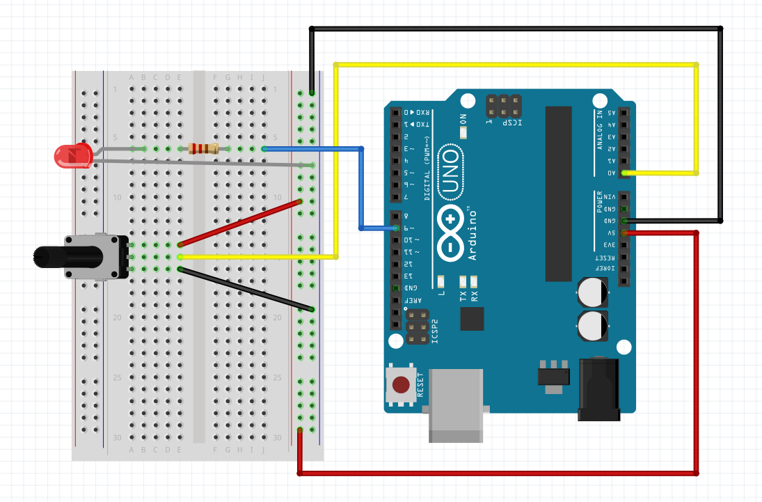 LED wiring diagram showing proper connection with current-limiting resistor