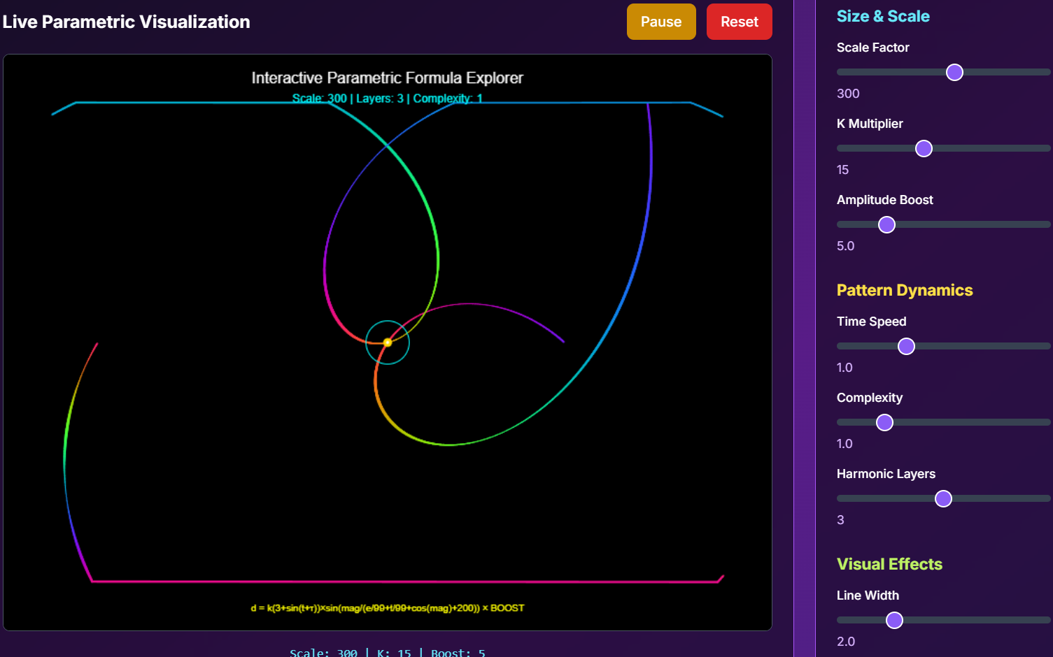 Preview of Parametric Formula Art Explorer
